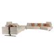 Coltare - Coltar modular LUX design italian cu sezlong stanga Velvet sand