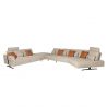 Coltar modular LUX design italian cu sezlong stanga Velvet sand