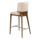 Scaune Bar - Scaun de bar din lemn si piele sintetica Cream
