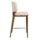 Scaune Bar - Scaun de bar din lemn si piele sintetica Cream