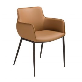 Scaune - Scaun design LUX, Metal, Piele Sintetica Brown