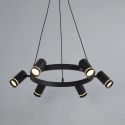 Lustra LED suspendata cu 6 spoturi directionabile, Laser negru