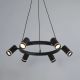 Pendule, Lustre suspendate - Lustra LED suspendata cu 6 spoturi directionabile, Laser negru