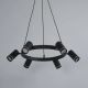 Pendule, Lustre suspendate - Lustra LED suspendata cu 6 spoturi directionabile, Laser negru