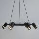 Pendule, Lustre suspendate - Lustra LED suspendata cu 6 spoturi directionabile, Laser negru