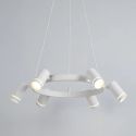 Lustra LED suspendata cu 6 spoturi directionabile, Laser alb