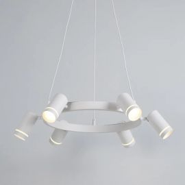 Pendule, Lustre suspendate - Lustra LED suspendata cu 6 spoturi directionabile, Laser alb