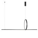 Lustra moderna neagra LED PELLE 3-STEP DIMM
