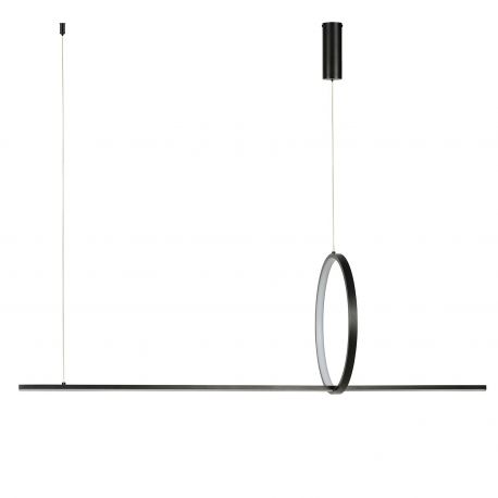 Pendule, Lustre suspendate - Lustra moderna neagra LED PELLE 3-STEP DIMM