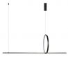 Lustra moderna neagra LED PELLE 3-STEP DIMM