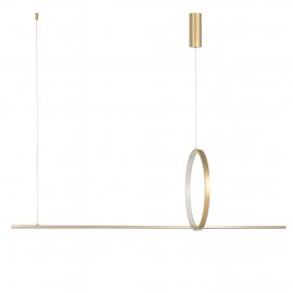 Pendule, Lustre suspendate - Lustra moderna aurie LED PELLE 3-STEP DIMM