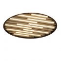 Plafoniera LED metal negru cu lemn Equalise
