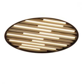 Plafoniere - Plafoniera LED metal negru cu lemn Equalise