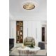 Plafoniere - Plafoniera LED metal negru cu lemn Equalise