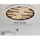 Plafoniere - Plafoniera LED metal negru cu lemn Equalise