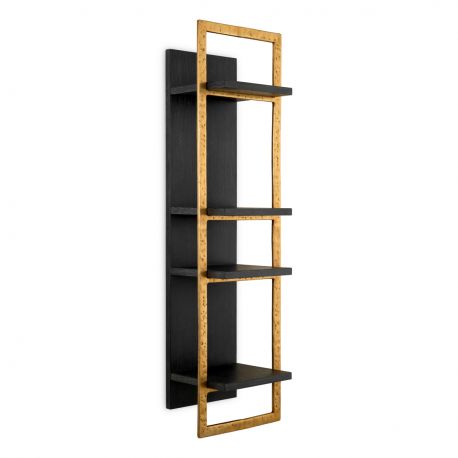 Biblioteci-Rafturi - Raft de perete LUX Belcanto gri/ alama periata