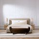Paturi - Pat dublu tapitat design LUX Ashford 180x210cm, Beckett beige