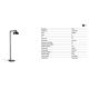 Lampadare - Lampadar de podea metal TATAWIN negru