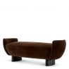 Bancheta LUX dormitor Stirling, catifea maro