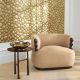 Fotolii - Fotoliu design LUX, Lemn, Tesatura Renato honey, Grimaud