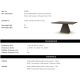Mese dining - Masa dining design LUX Rexton 150x150cm, Ebony oak veneer