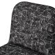 Scaune - Scaun dining tapitat LUX Magnus, Solent alb cu negru