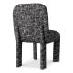 Scaune - Scaun dining tapitat LUX Magnus, Solent alb cu negru