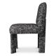 Scaune - Scaun dining tapitat LUX Magnus, Solent alb cu negru