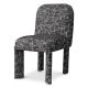 Scaune - Scaun dining tapitat LUX Magnus, Solent alb cu negru