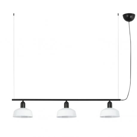 Corpuri de iluminat - Lustra suspendata metal TATAWIN S 3L negru, alb