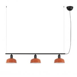 Pendule, Lustre suspendate - Lustra suspendata metal TATAWIN S 3L negru, orange