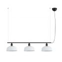 Lustra suspendata metal TATAWIN M 3L negru, alb