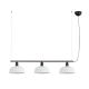 Lustra suspendata metal TATAWIN M 3L negru, alb