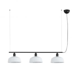 Corpuri de iluminat - Lustra suspendata metal TATAWIN M 3L negru, alb