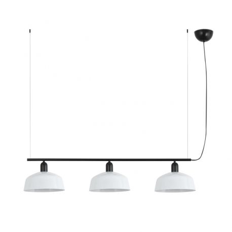 Corpuri de iluminat - Lustra suspendata metal TATAWIN M 3L negru, alb