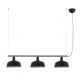 Lustra suspendata metal TATAWIN M 3L negru
