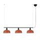 Lustra suspendata metal TATAWIN M 3L negru, orange