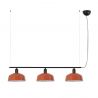 Lustra suspendata metal TATAWIN M 3L negru, orange