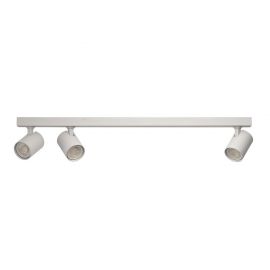 Plafoniere cu spoturi, Spoturi aplicate - Plafoniera liniara alba cu 3 spoturi EXO 3, 70cm