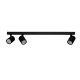 Plafoniere cu spoturi, Spoturi aplicate - Plafoniera liniara neagra cu 3 spoturi EXO 3, 70cm