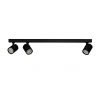Plafoniera liniara neagra cu 3 spoturi EXO 3, 70cm
