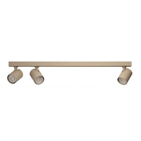 Plafoniere cu spoturi, Spoturi aplicate - Plafoniera liniara bej cu 3 spoturi EXO 3, 70cm