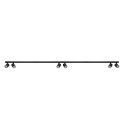Plafoniera liniara neagra cu 6 spoturi EXO 6, 200cm