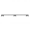 Plafoniera liniara neagra cu 6 spoturi EXO 6, 200cm
