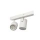 Plafoniere cu spoturi, Spoturi aplicate - Plafoniera liniara alba cu 4 spoturi EXO 4, 120cm