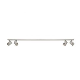Plafoniere cu spoturi, Spoturi aplicate - Plafoniera liniara alba cu 4 spoturi EXO 4, 120cm