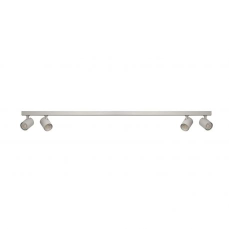 Plafoniere cu spoturi, Spoturi aplicate - Plafoniera liniara alba cu 4 spoturi EXO 4, 120cm