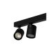Plafoniere cu spoturi, Spoturi aplicate - Plafoniera liniara neagra cu 4 spoturi EXO 4, 120cm