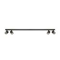 Plafoniera liniara neagra cu 4 spoturi EXO 4, 120cm