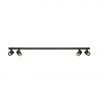Plafoniera liniara neagra cu 4 spoturi EXO 4, 120cm